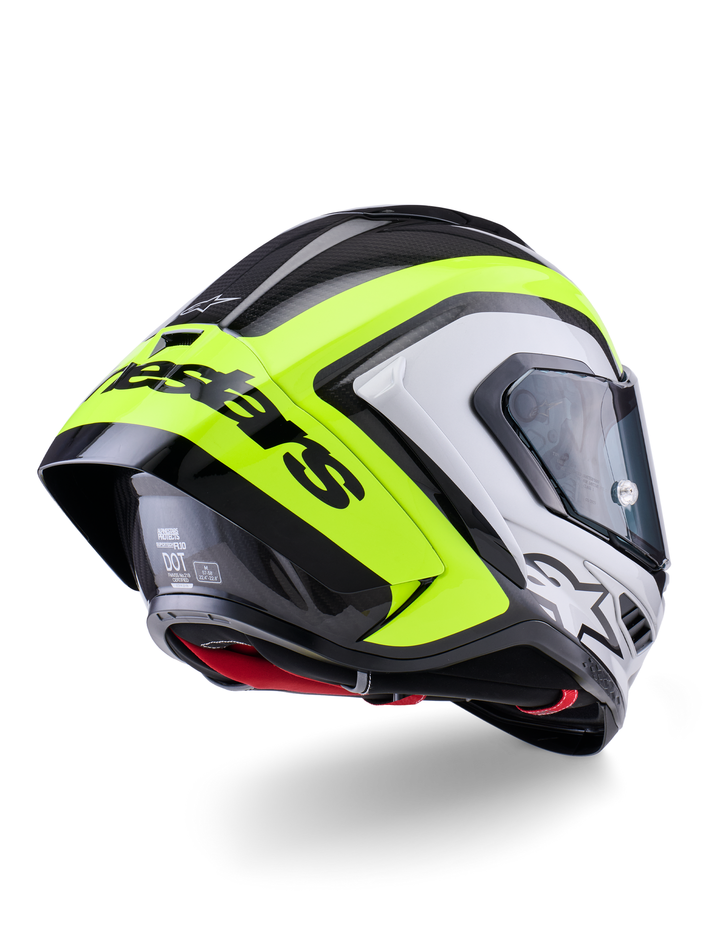 Alpinestars Supertech SR10 Arius Helmet - Black / Fluro Yellow