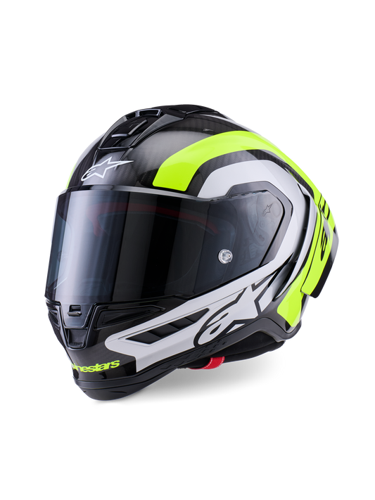 Alpinestars Supertech SR10 Arius Helmet - Black / Fluro Yellow