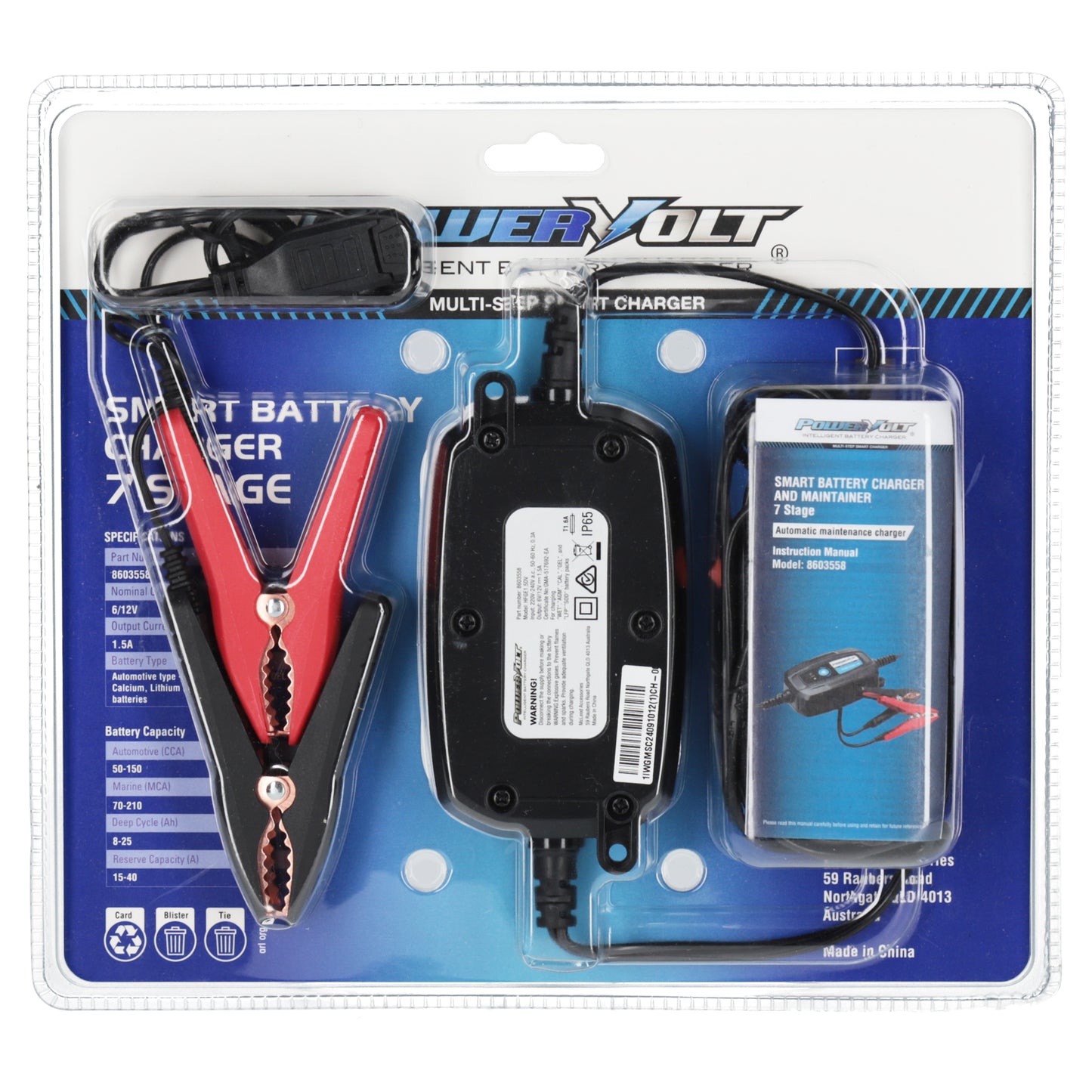 Powervolt 7 Stage 1.5A Battery Charger Dual Mode
