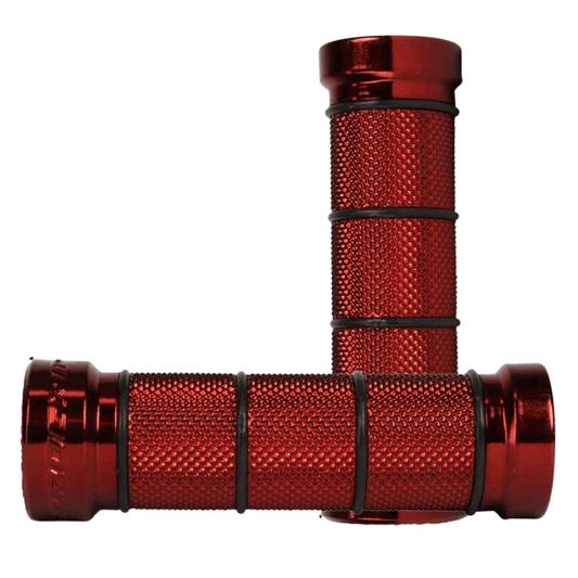 Progrip Red Single Density (24-28mm) 866 Chrome Cruiser Grips