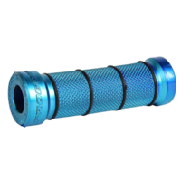 Progrip Blue Single Density (24-28mm) 866 Chrome Cruiser Grips
