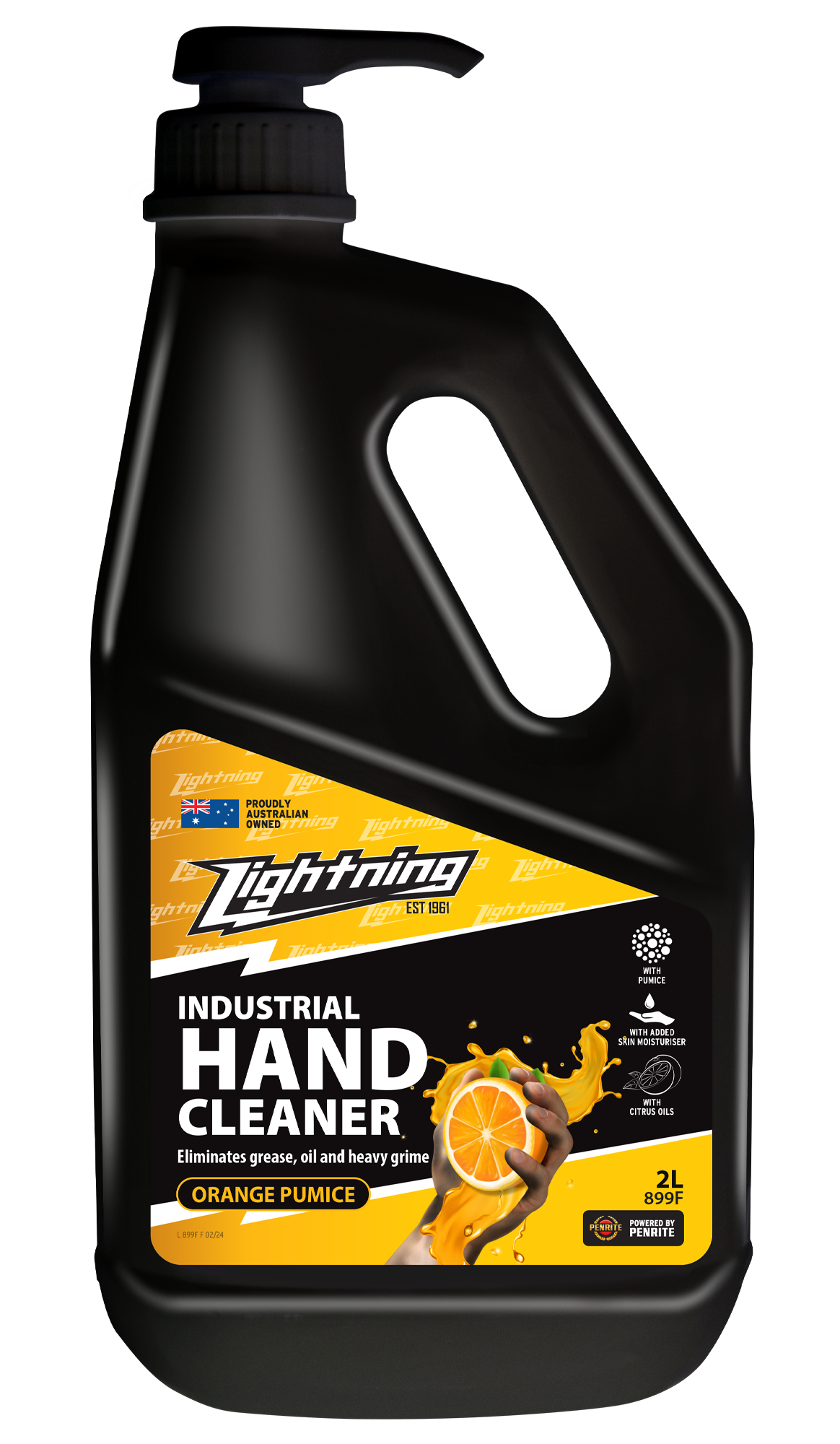 Lightning Industrial Orange Hand Cleaner - 2L