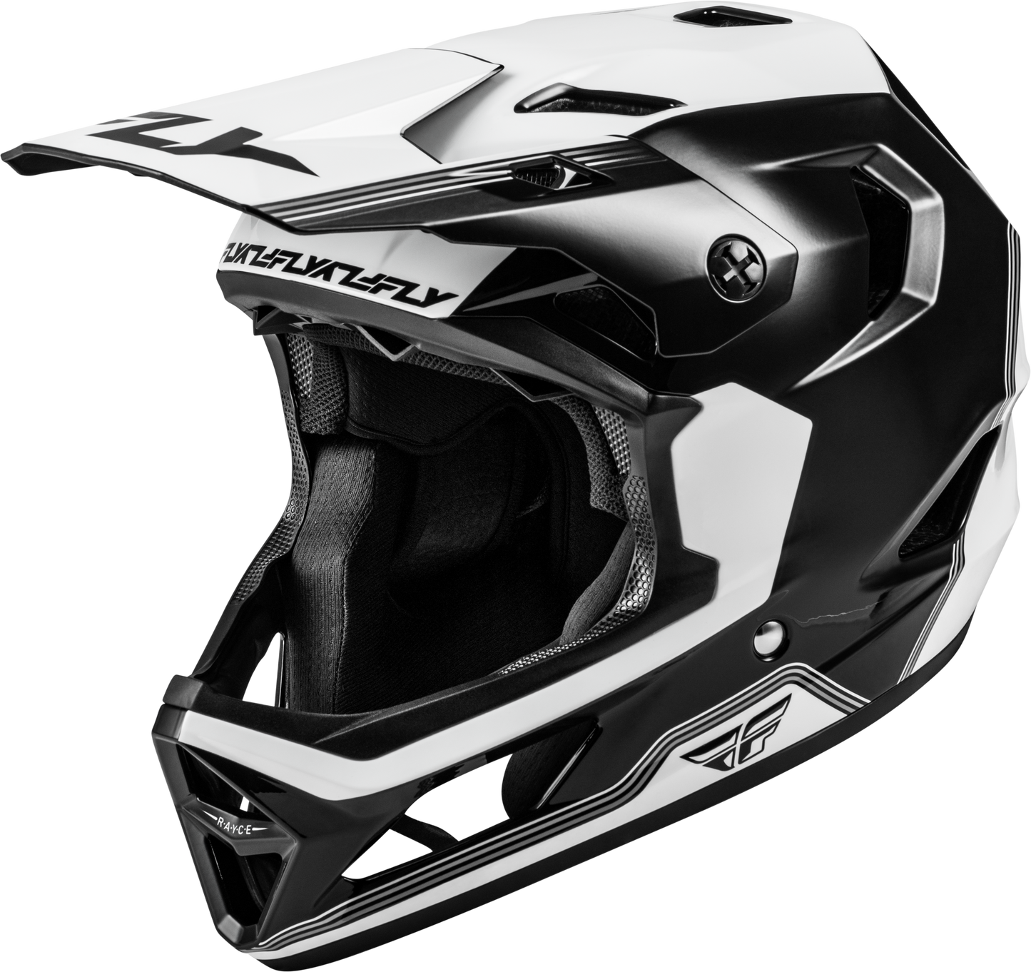 Fly Youth Rayce MTB Helmet - Black / White