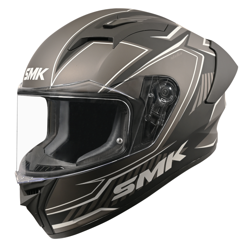 SMK Stellar Adox Helmet - Black / Grey (MA266)