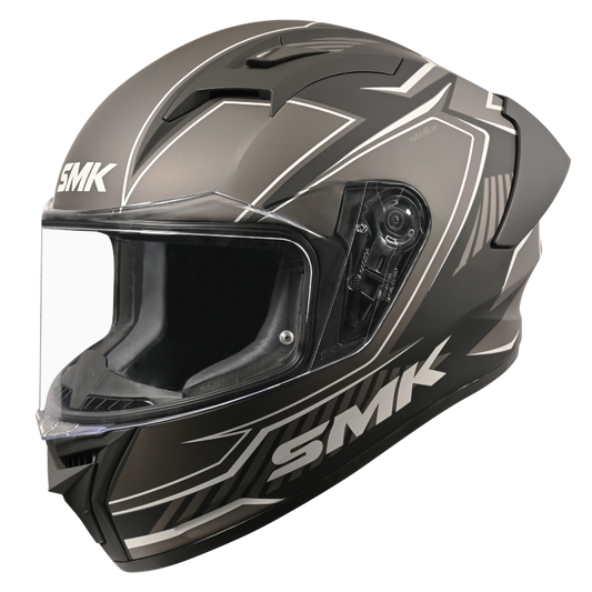 SMK Stellar Adox Helmet - Black / Grey (MA266)