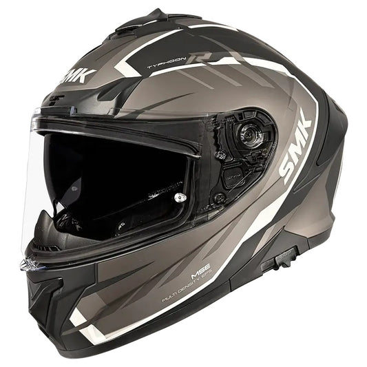 SMK Typhoon Aerot Helmet - Black / Grey