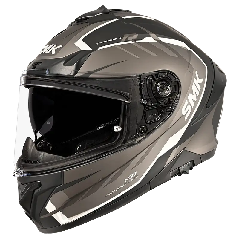 SMK Typhoon Aerot Helmet - Black / Grey
