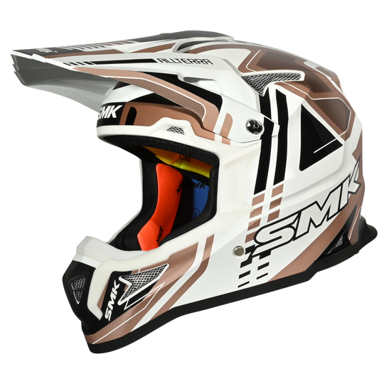 SMK Allterra Helmet X-Sprint - Matt White / Bronze / Black MA172