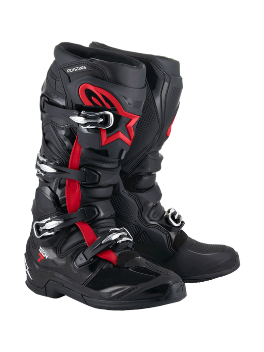Alpinestars MX25 Tech 7 Boots - Black / Fluro Red