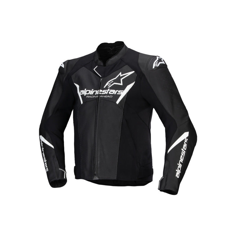 Alpinestars Faster V3 Air Leather Jacket Black White