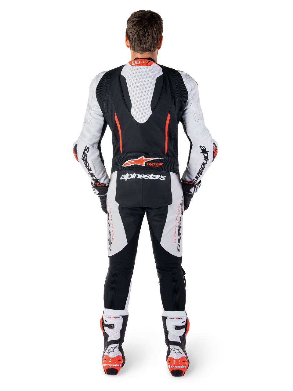 Alpinestars GPR7 1 Piece Leather Suit - White / Black / Red