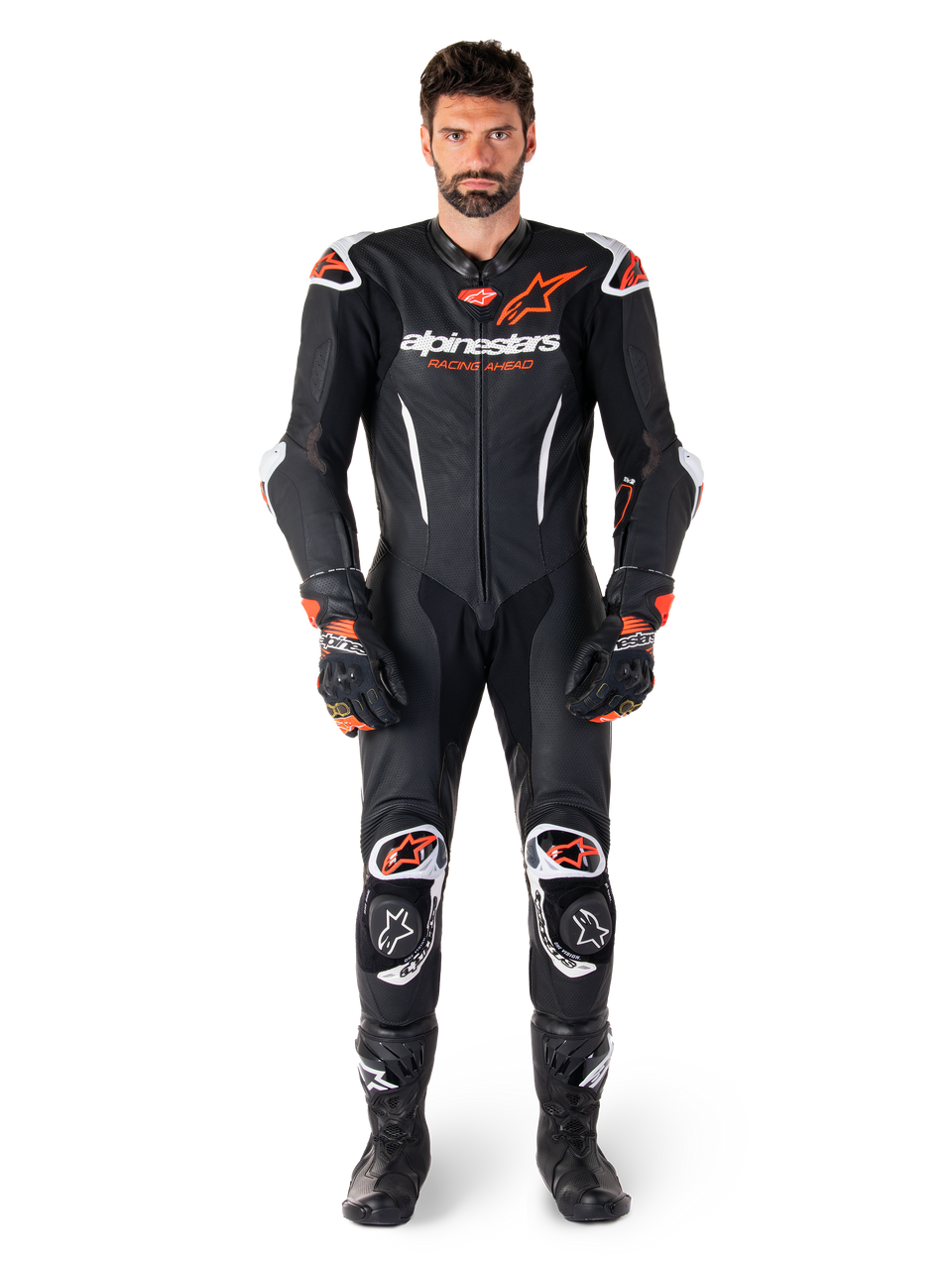Alpinestars GPR7 1 Piece Leather Suit - Black / White / Red