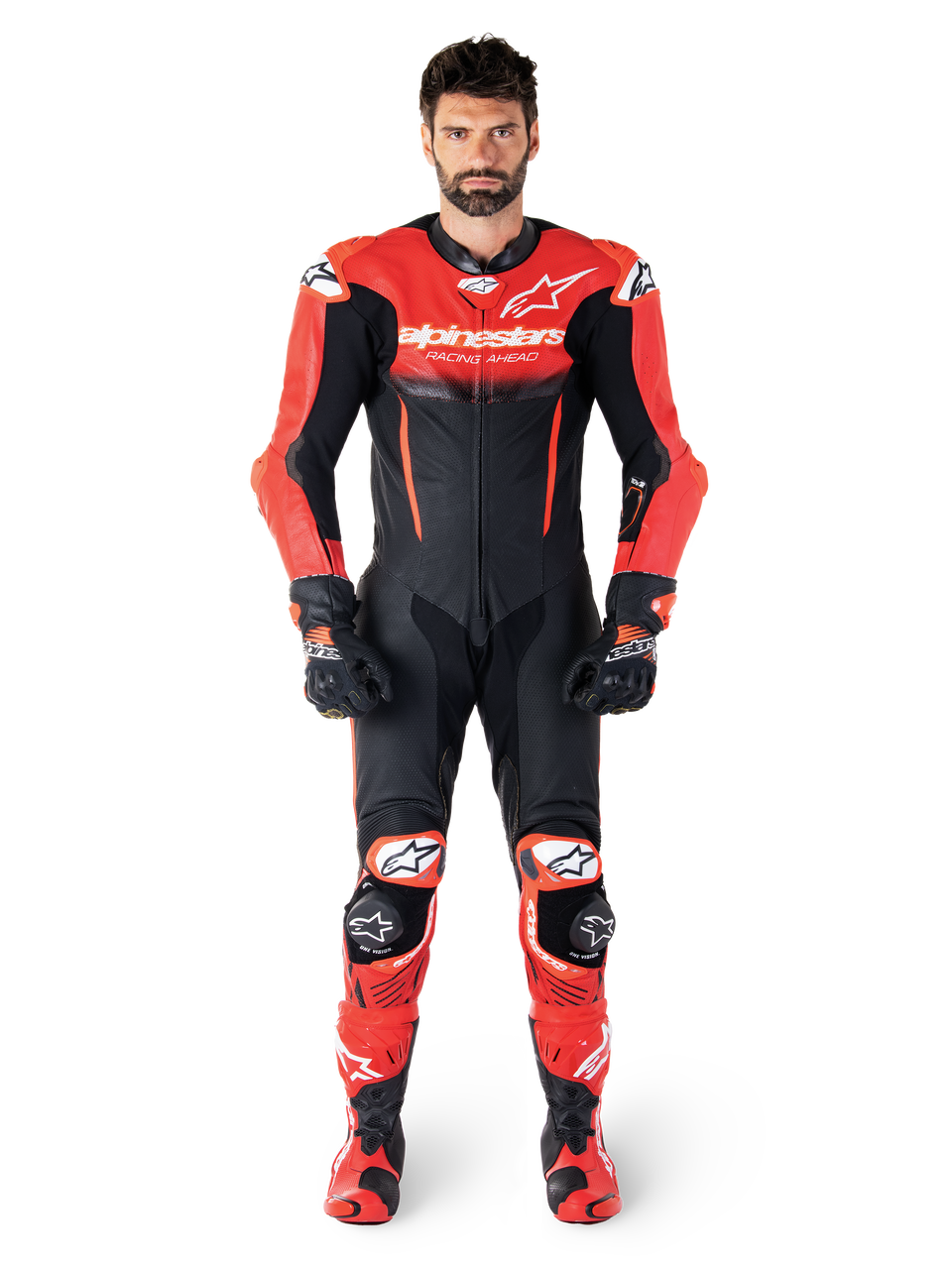 Alpinestars GPR7 1 Piece Leather Suit - Black / Red