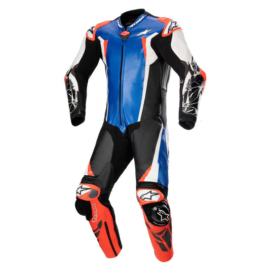 Alpinestars Absolute V2 Racing Suit - 1 Pce - Blue / Black / White / Fluro Red - Size 54