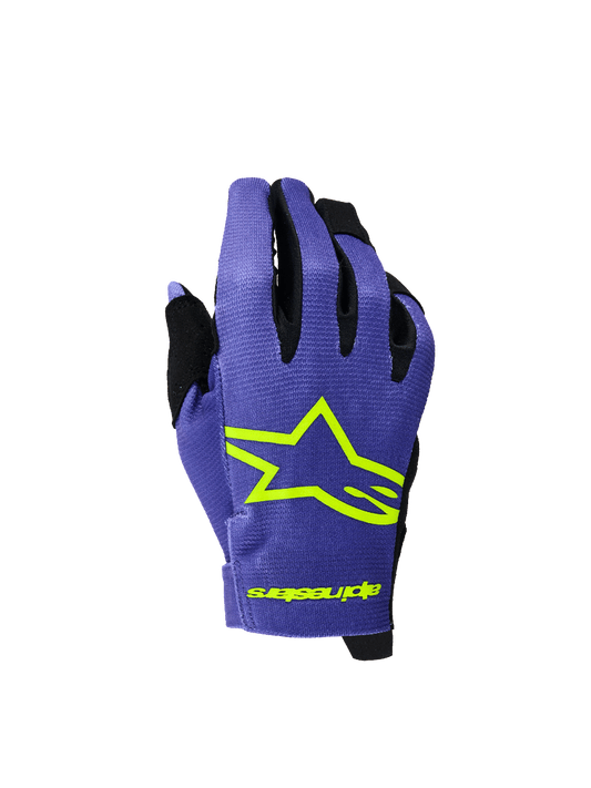 Alpinestars MX26 Youth Radar Gloves - Purple / Yellow