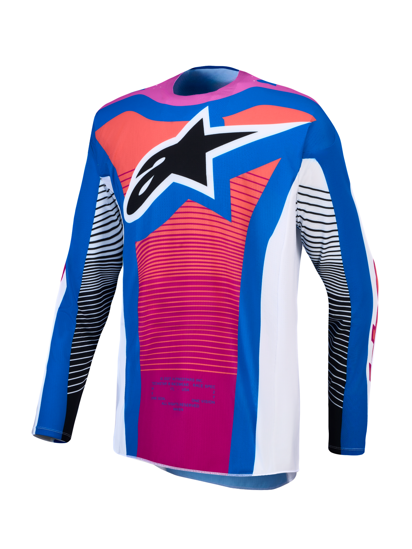 Alpinestars MX27 Techstar Maven Jersey - Orange / Blue