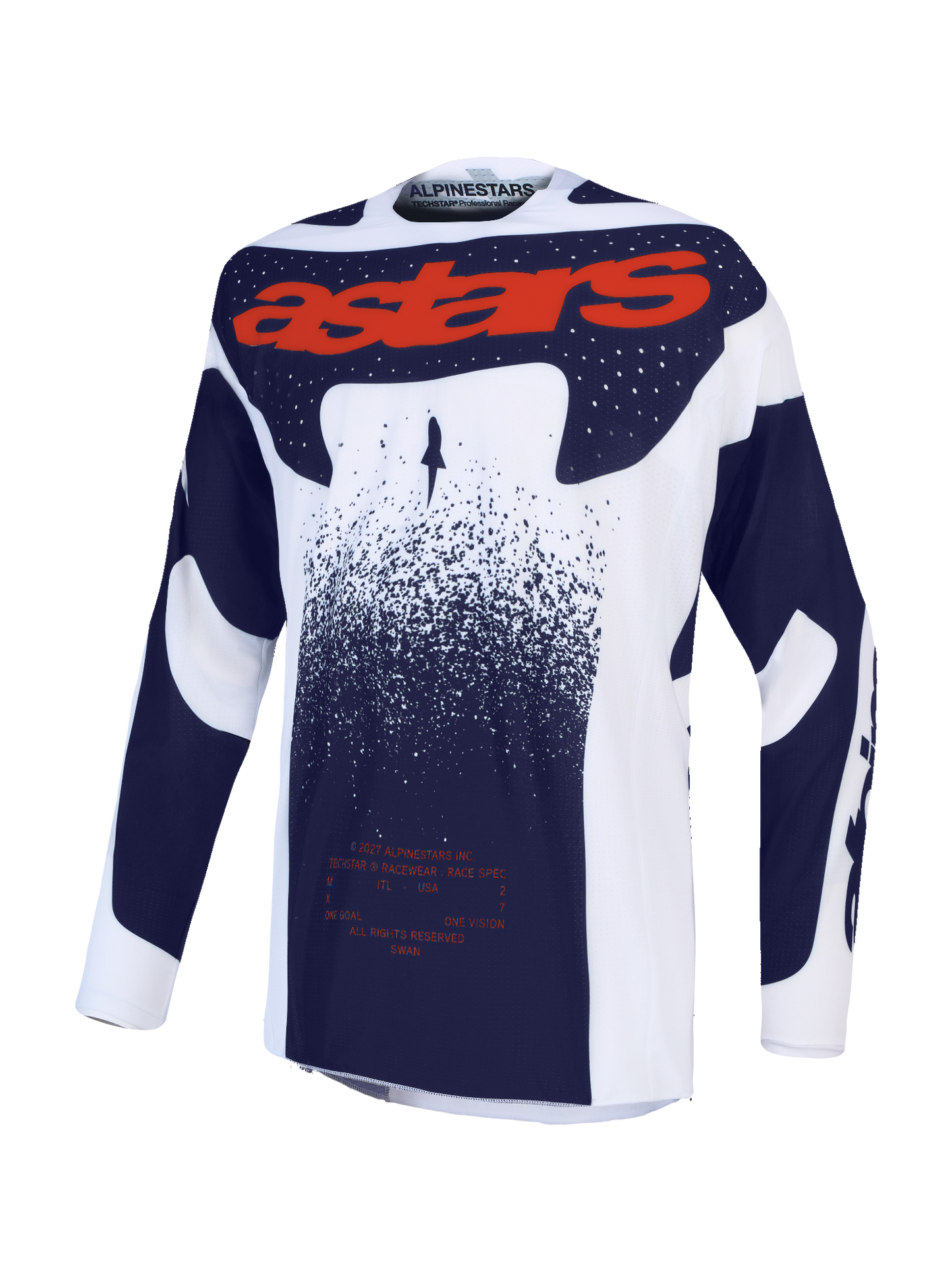 Alpinestars MX27 Techstar Swan Jersey - Light Lilac / Red