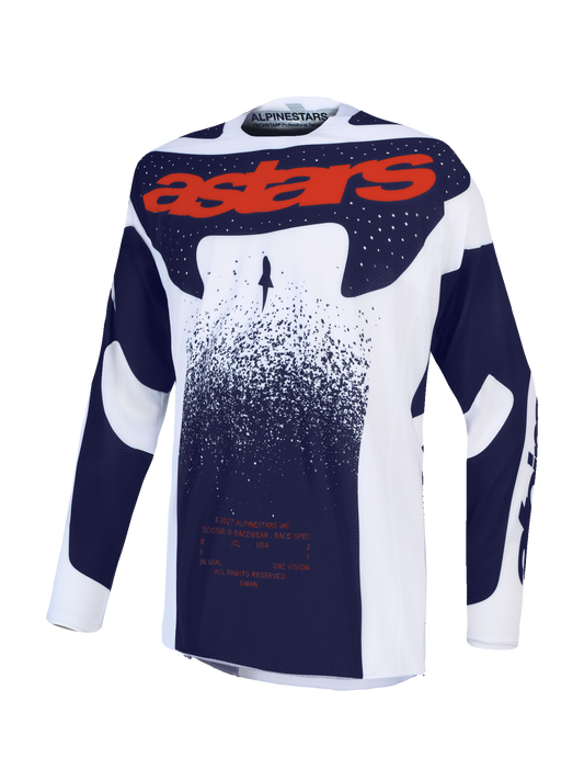 Alpinestars MX27 Techstar Swan Jersey - Light Lilac / Red