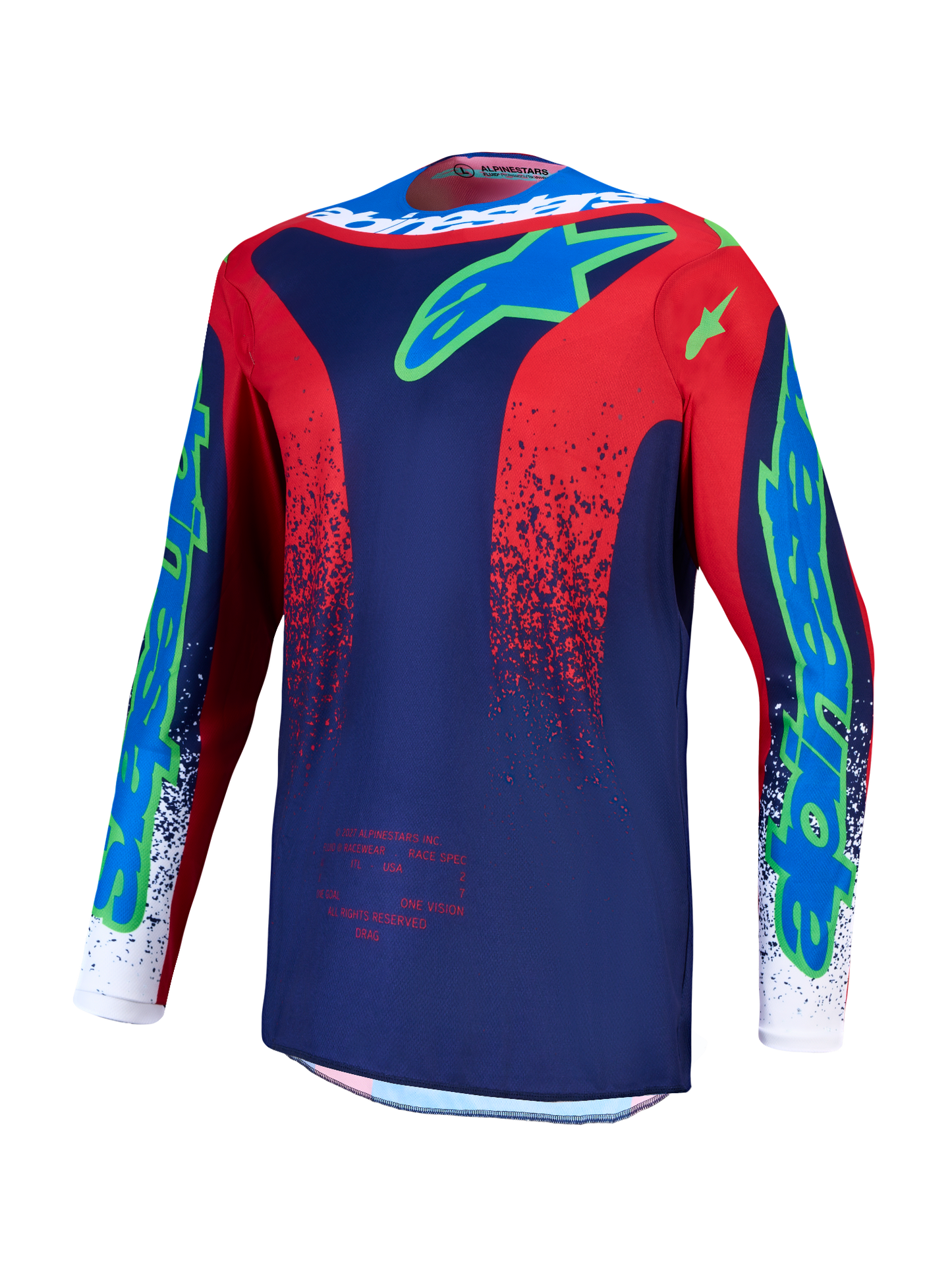 Alpinestars MX27 Fluid Drag Jersey - Black / Red / White