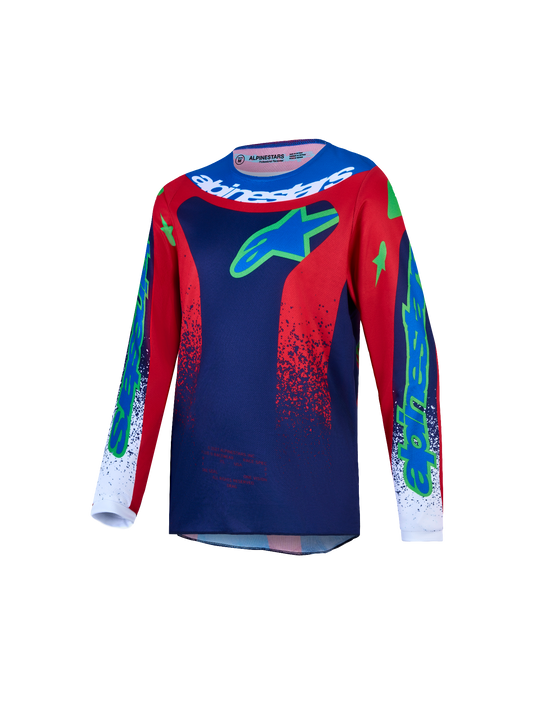 Alpinestars MX27 Youth Fluid Drag Jersey - Blue / Red / White