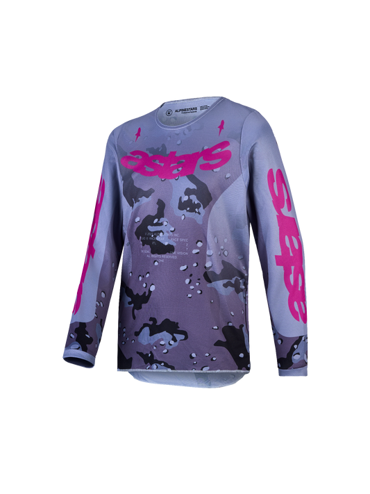 Alpinestars MX27 Youth Fluid Lone Jersey - Grey / Purple