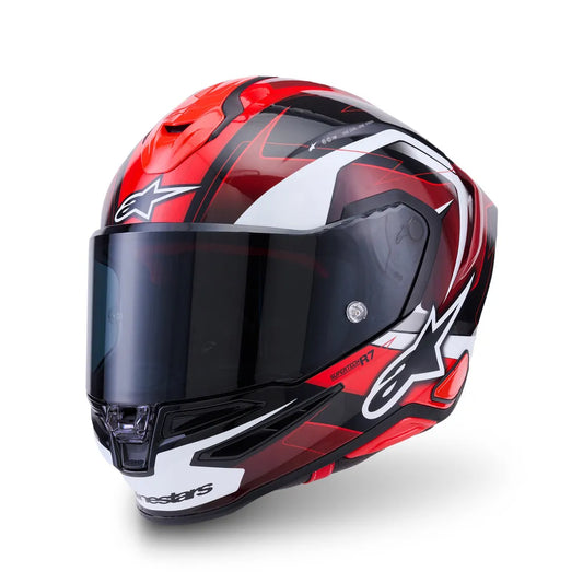 Alpinestars Supertech R7 Kinetis Helmet - Black / White / Red