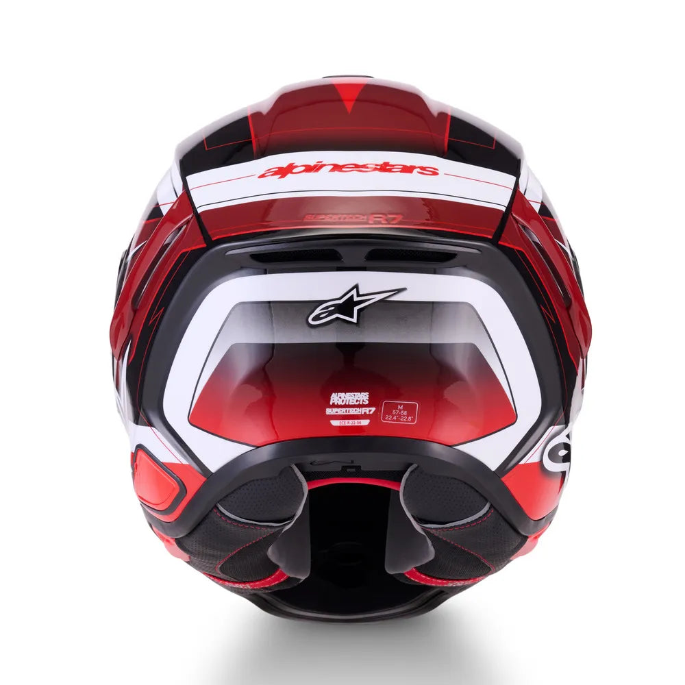 Alpinestars Supertech R7 Kinetis Helmet - Black / White / Red