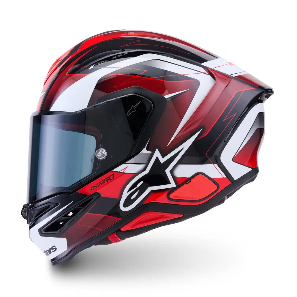 Alpinestars Supertech R7 Kinetis Helmet - Black / White / Red