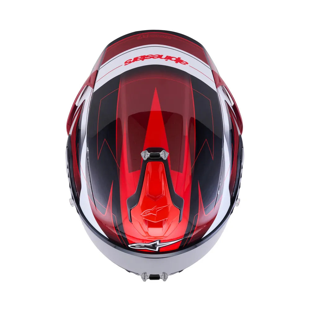 Alpinestars Supertech R7 Kinetis Helmet - Black / White / Red