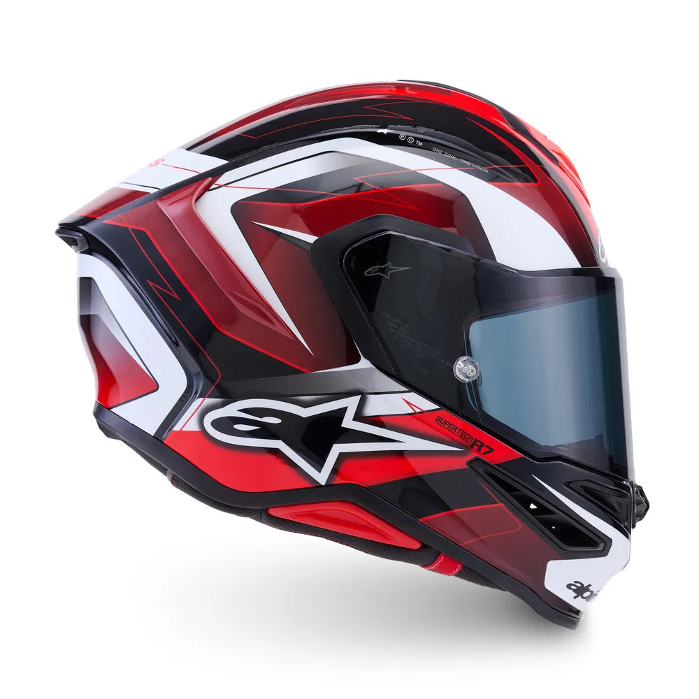 Alpinestars Supertech R7 Kinetis Helmet - Black / White / Red