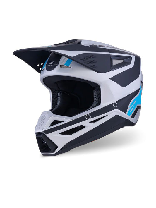 Alpinestars SM3 Heat Helmet - Silver / Blue / Black