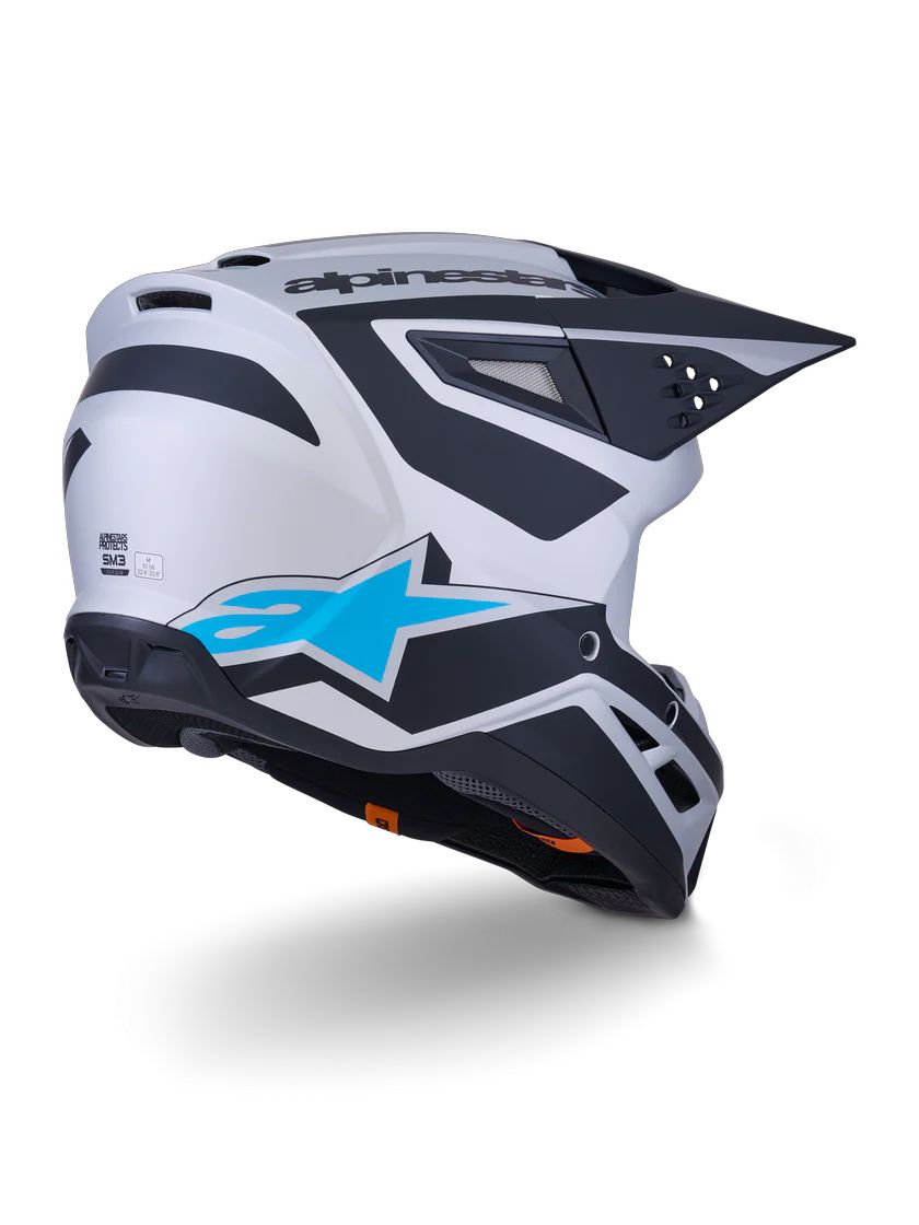 Alpinestars SM3 Heat Helmet - Silver / Blue / Black