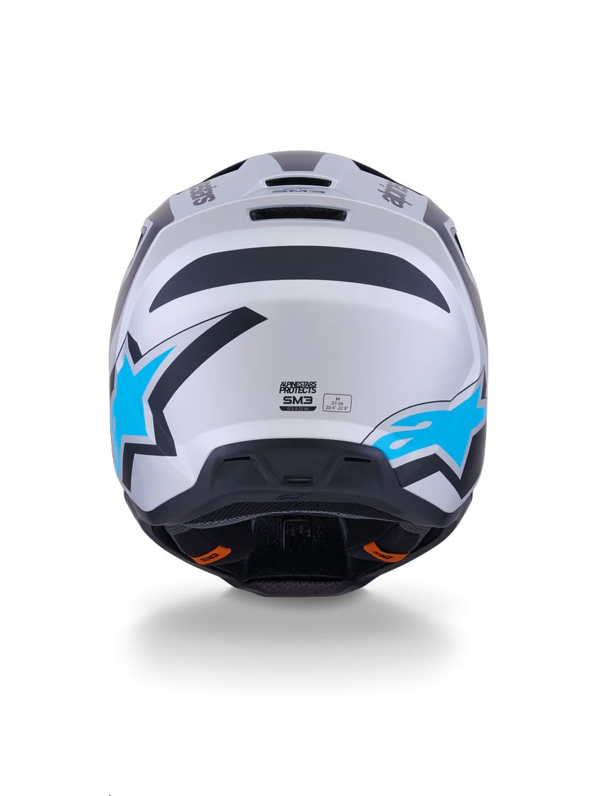 Alpinestars SM3 Heat Helmet - Silver / Blue / Black