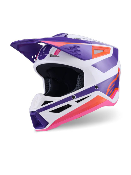 Alpinestars SM3 Heat Helmet - White / Purple / Pink