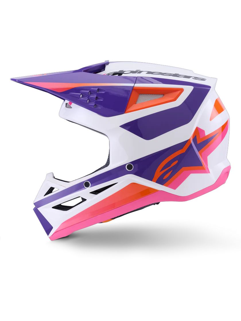 Alpinestars SM3 Heat Helmet - White / Purple / Pink