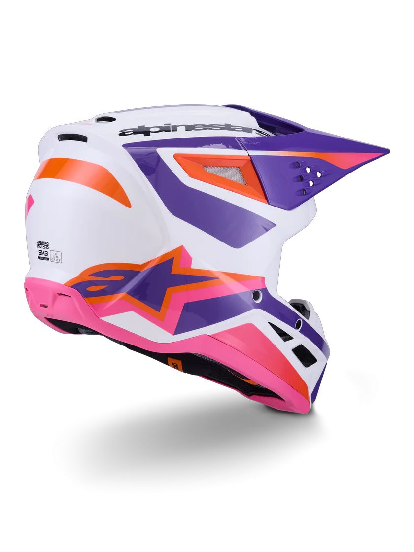Alpinestars SM3 Heat Helmet - White / Purple / Pink