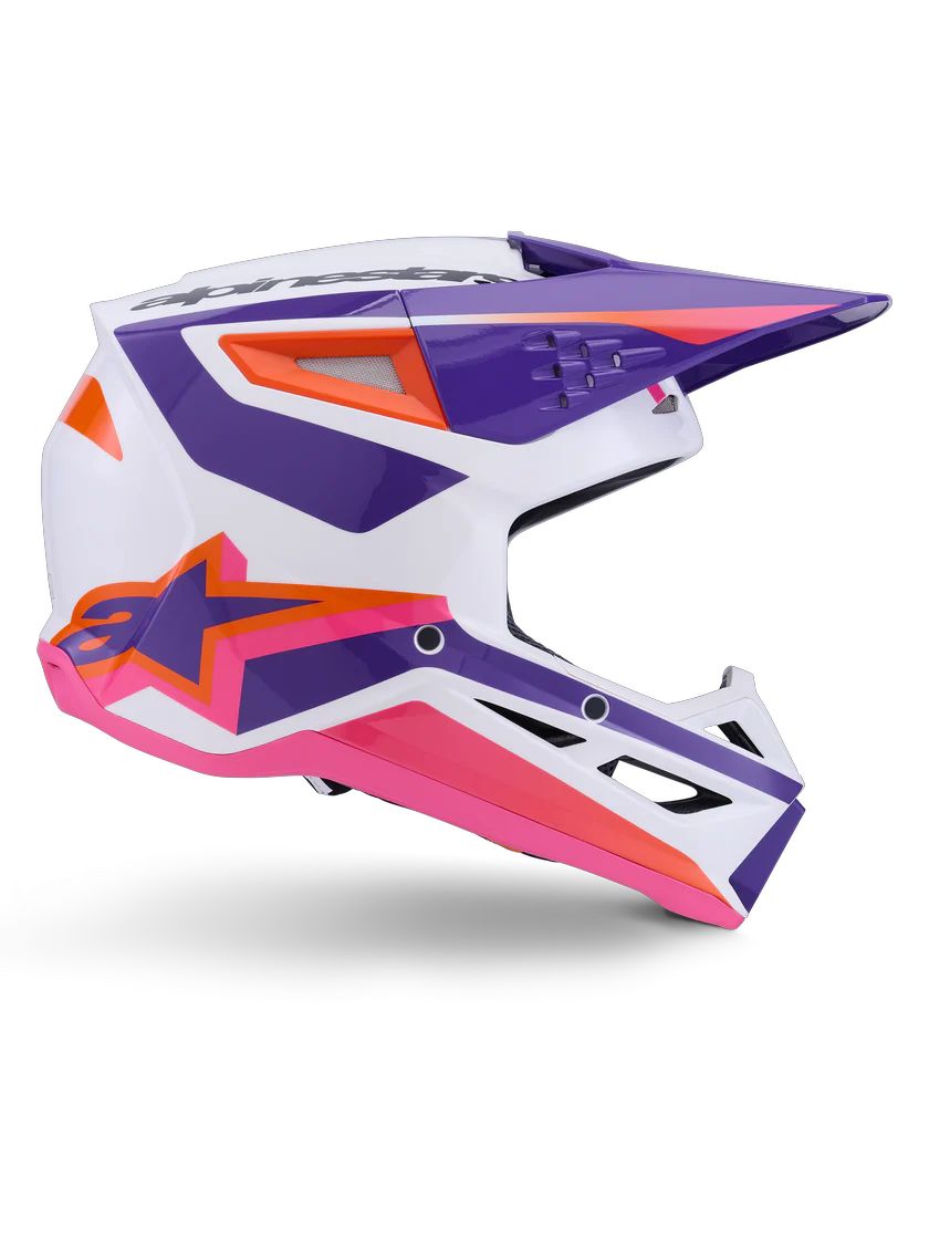 Alpinestars SM3 Heat Helmet - White / Purple / Pink