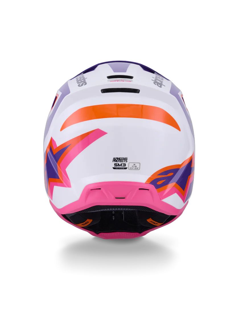 Alpinestars SM3 Heat Helmet - White / Purple / Pink