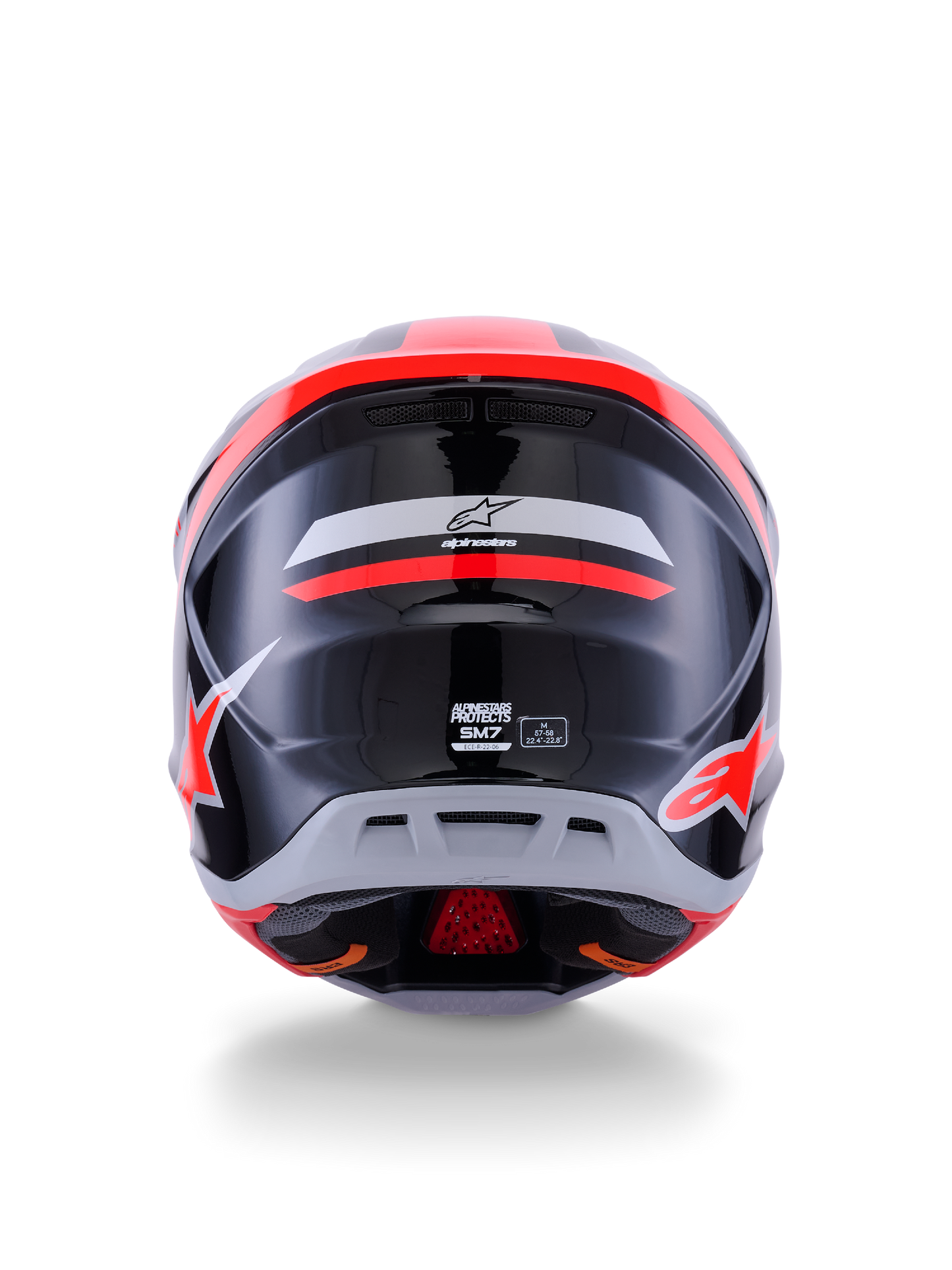 Alpinestars SM7 Rise Helmet - Black / Silver / Red