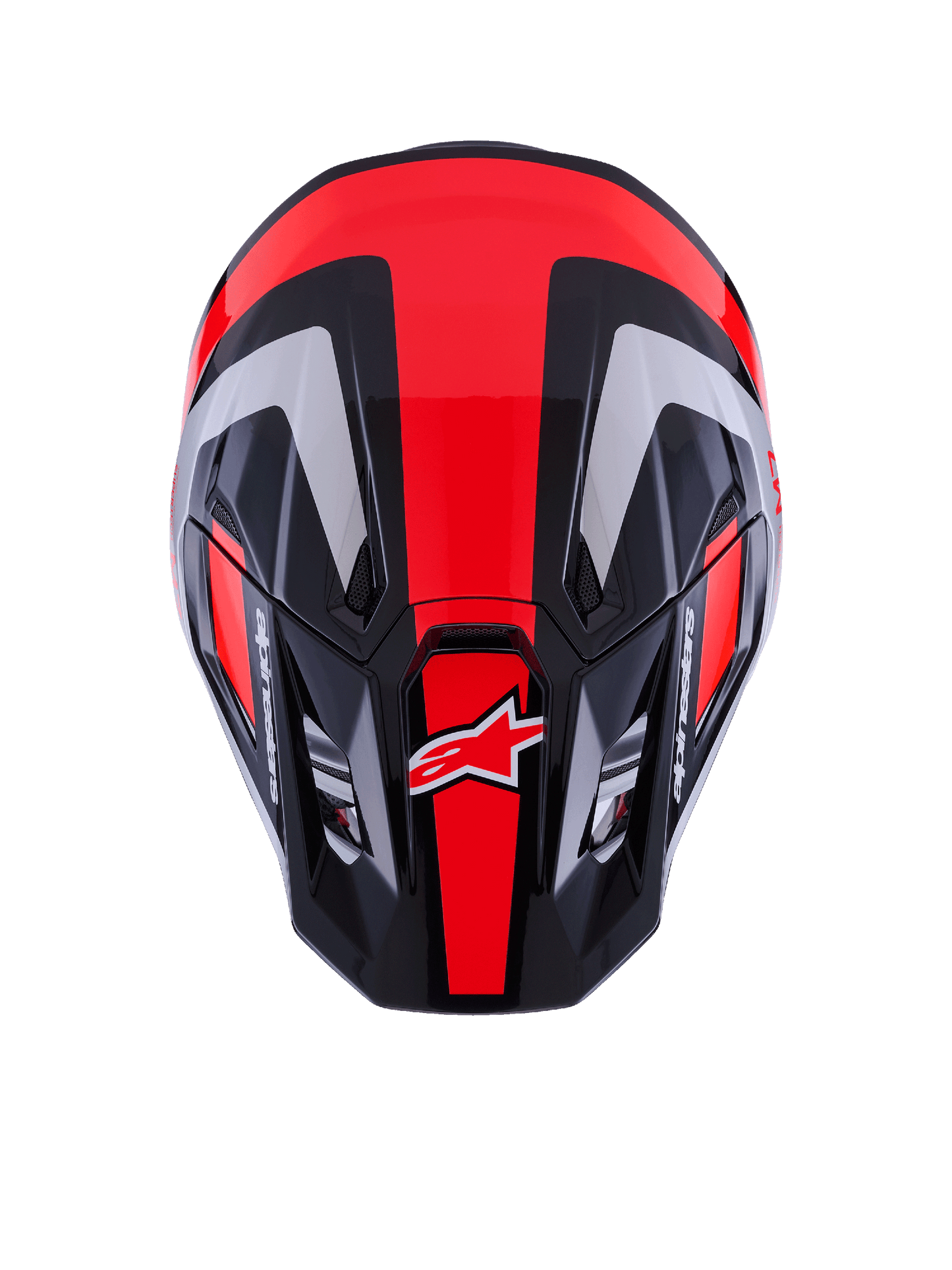 Alpinestars SM7 Rise Helmet - Black / Silver / Red