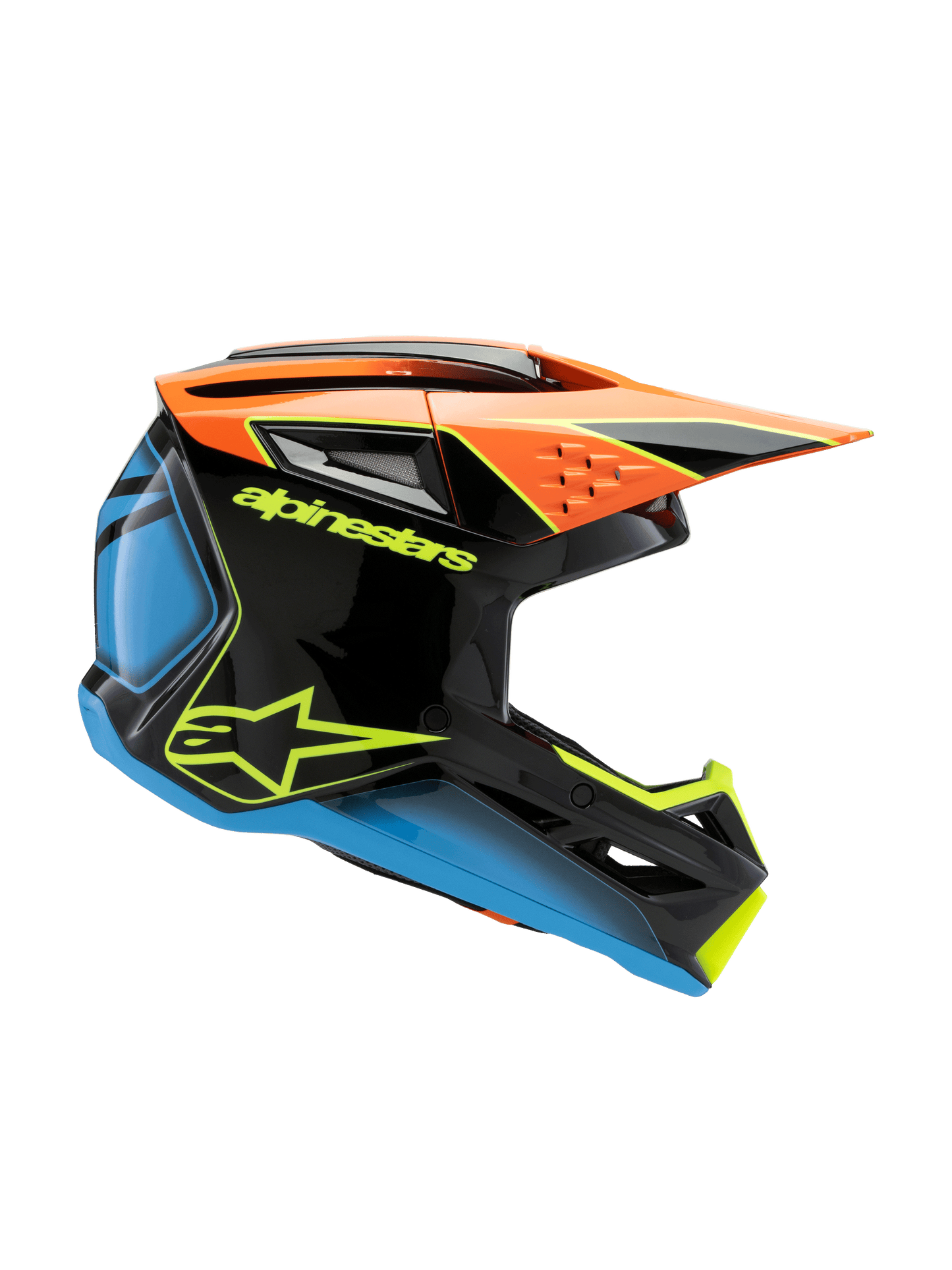 Alpinestars SM3 Youth Fray Helmet - Black / Orange / Yellow