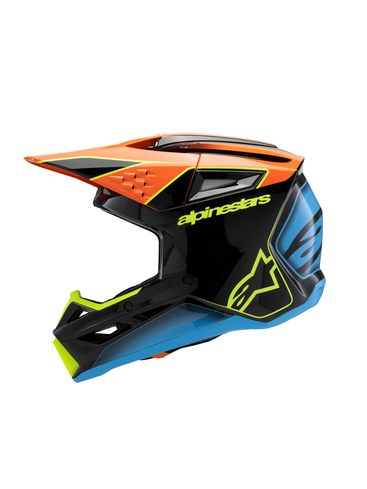 Alpinestars SM3 Youth Fray Helmet - Black / Orange / Yellow