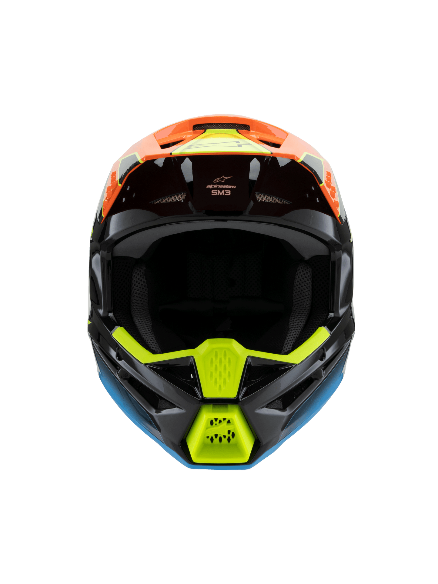 Alpinestars SM3 Youth Fray Helmet - Black / Orange / Yellow