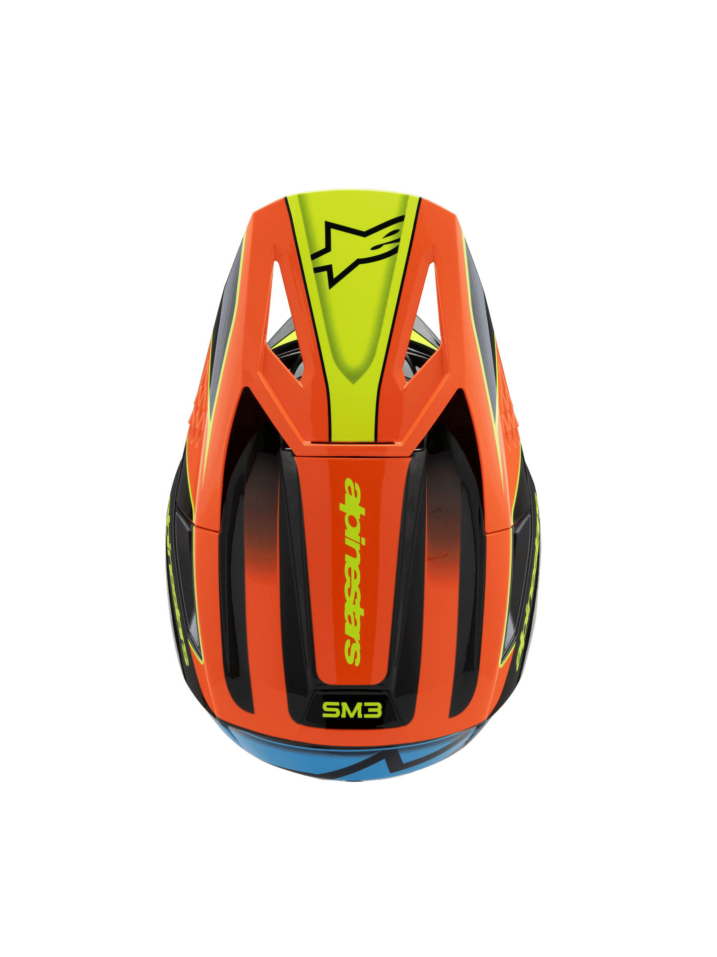 Alpinestars SM3 Youth Fray Helmet - Black / Orange / Yellow