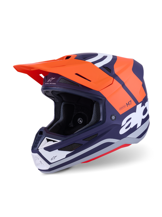 Alpinestars SM7 Core Helmet - Orange / Blue / White