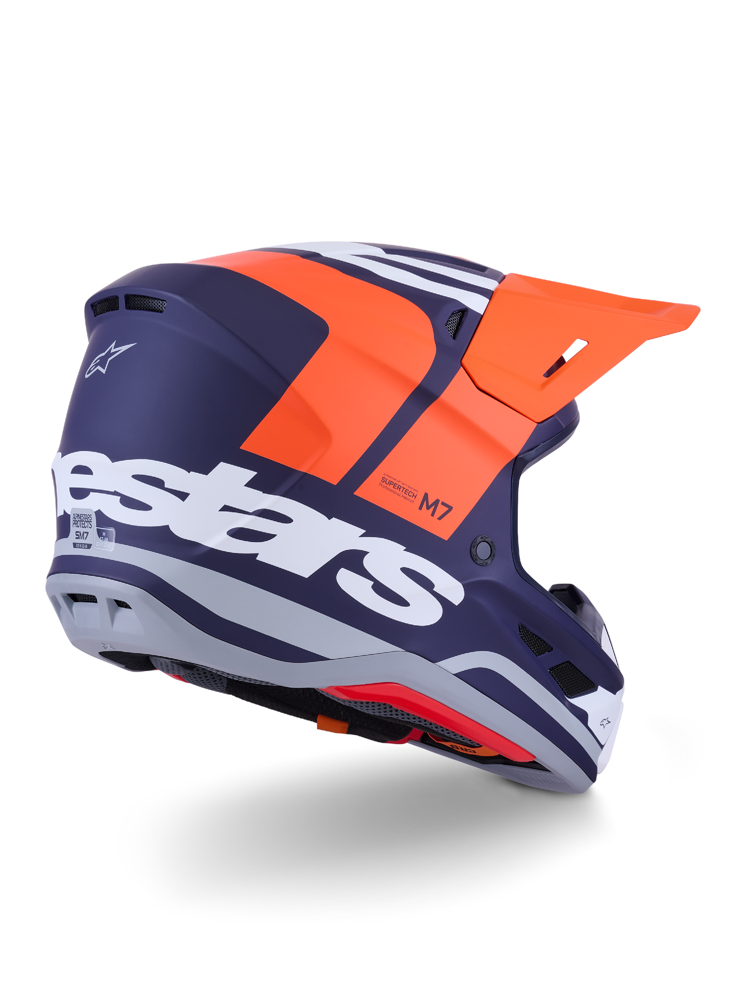 Alpinestars SM7 Core Helmet - Orange / Blue / White