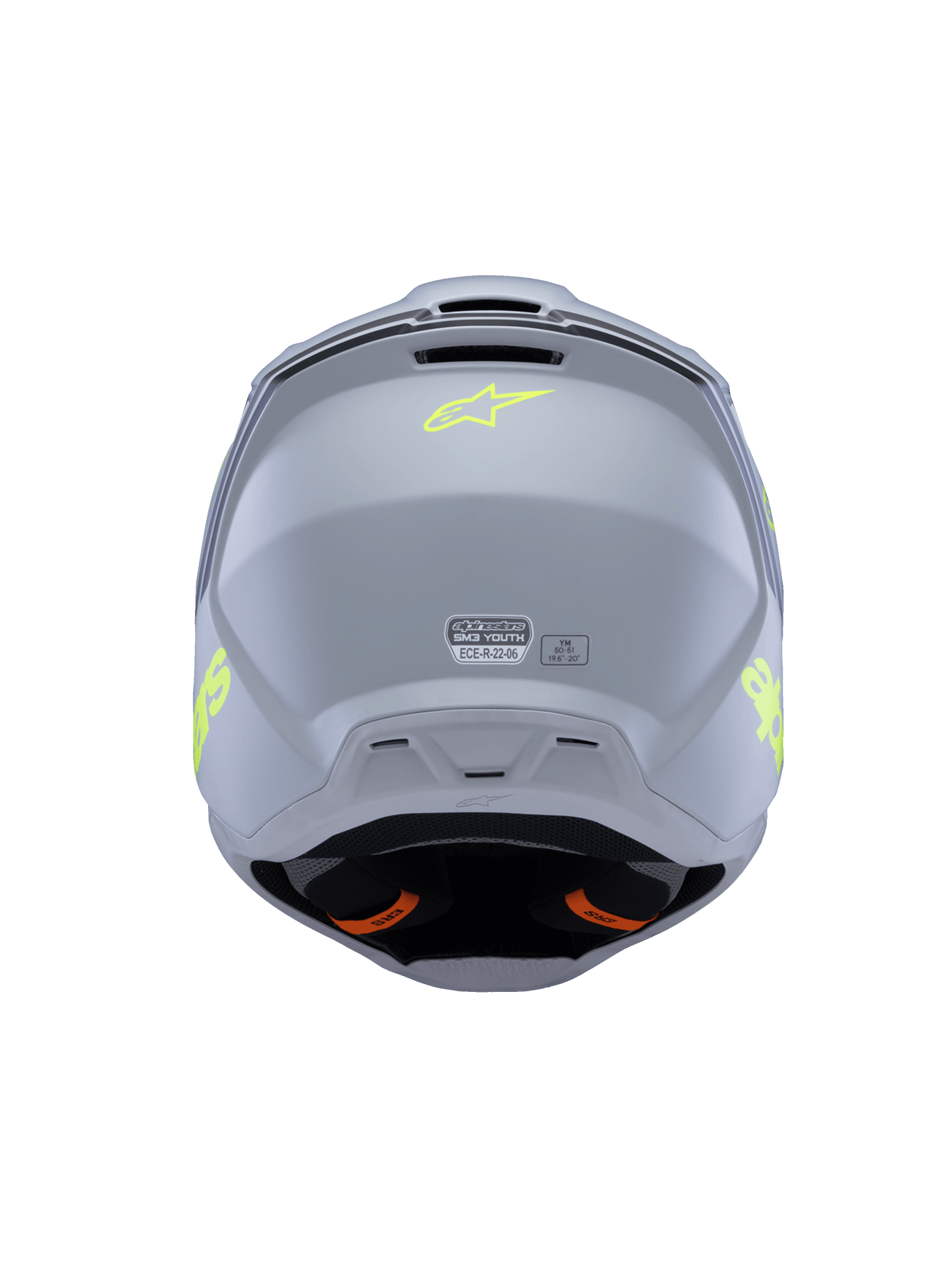 Alpinestars SM3 Youth Radium Helmet - Grey / Yellow / Black