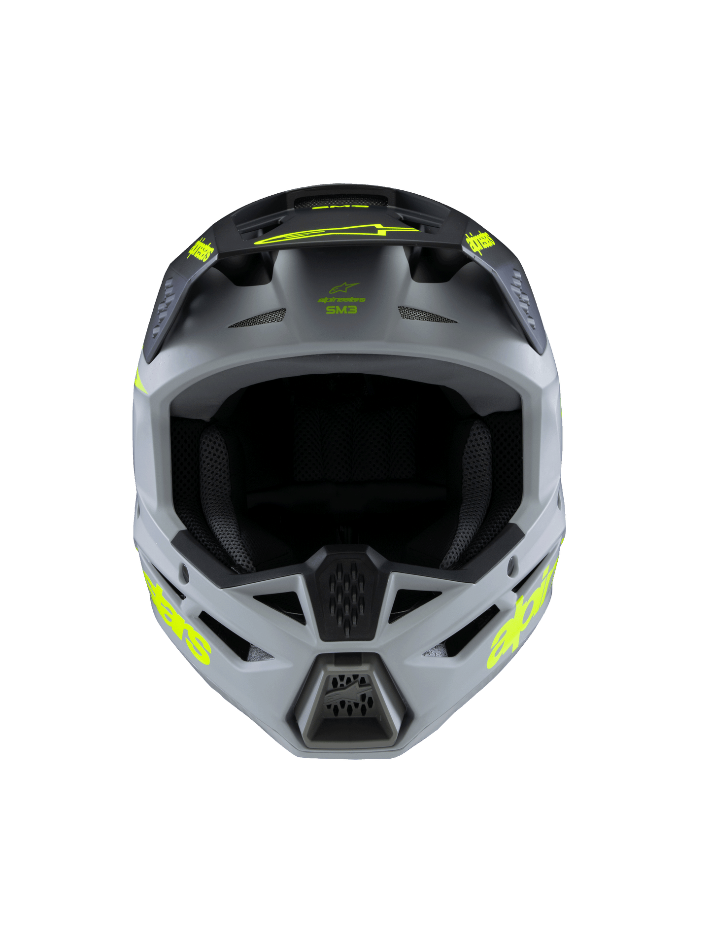 Alpinestars SM3 Youth Radium Helmet - Grey / Yellow / Black