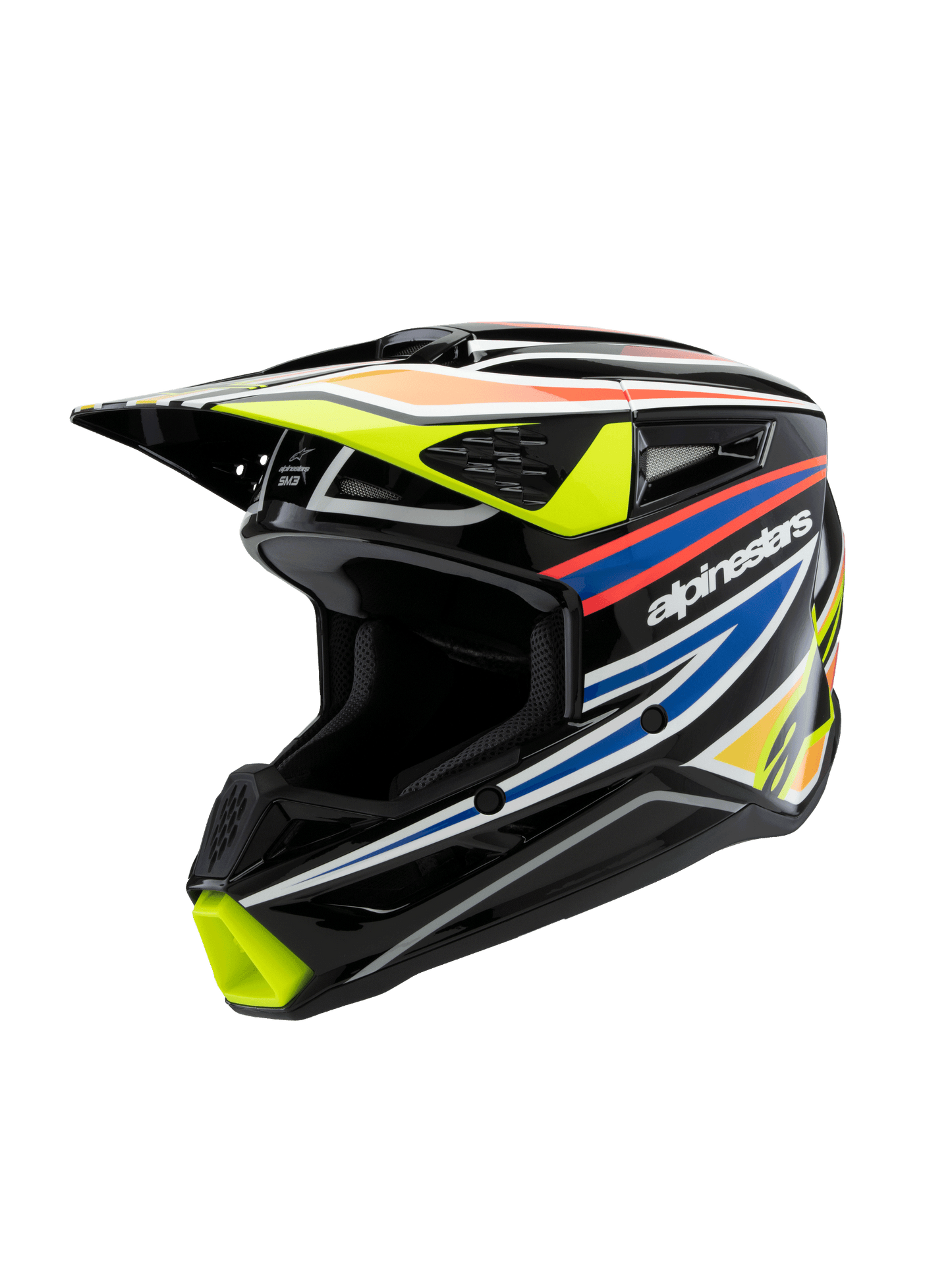 Alpinestars SM3 Youth Wurx Helmet - Black / Yellow / Blue