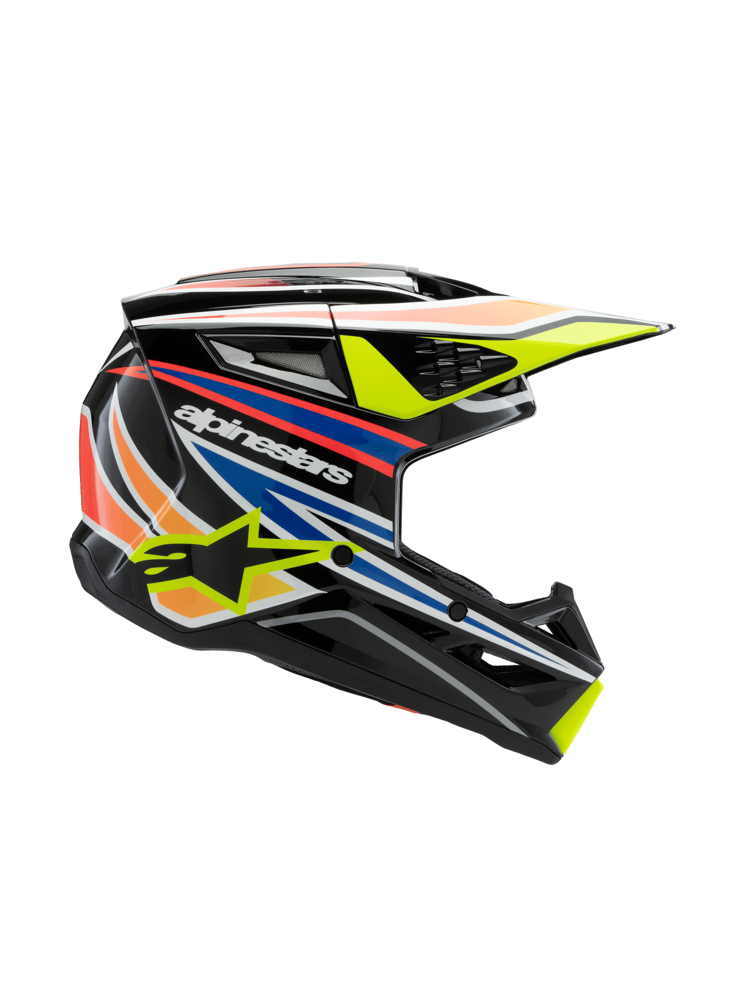 Alpinestars SM3 Youth Wurx Helmet - Black / Yellow / Blue